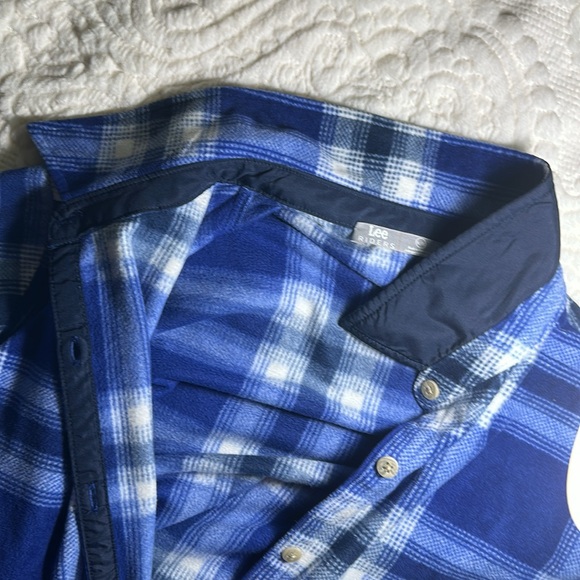 Lee Riders super soft Blue Plaid Button-Up Shirt XL - Picture 10 of 10